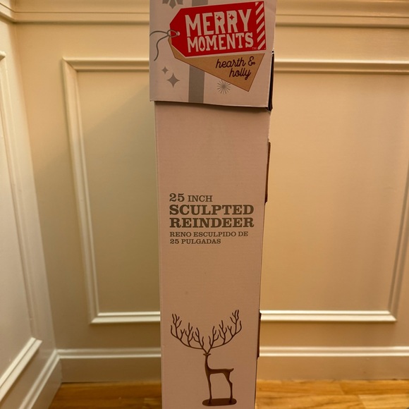 Merry Moments Brushed Gold Sculpted Reindeer, 1 Tall Reindeer - Picture 5 of 10